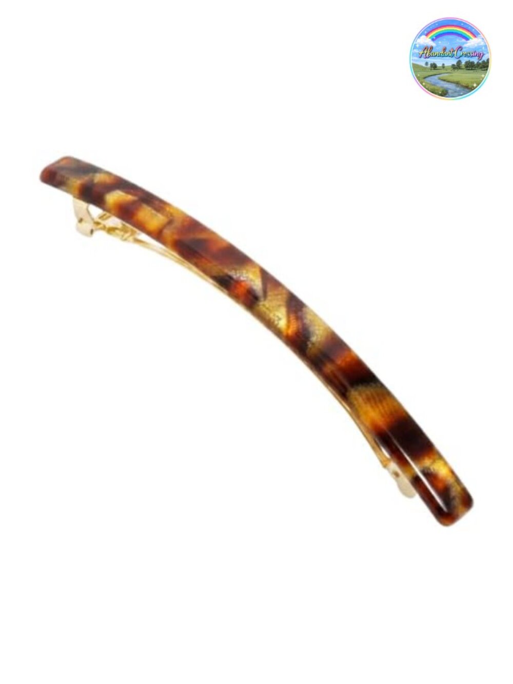 Women's Hair Barrette for Fine Hair, Handcrafted Acetate & Metal Clasp,